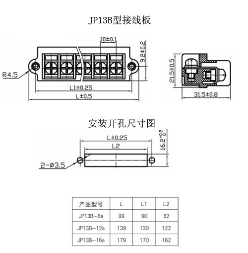 JP13B-(n)型接线板